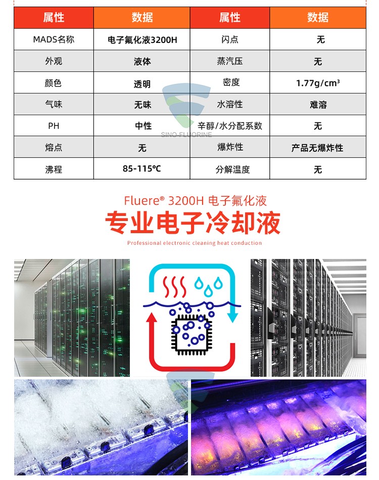 Fluere-3200H電子氟化液參數及效果展示